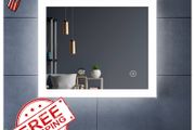 NEW SALE | 600x500mm Bathroom Mirror With Lights, Horizontal Vertical/Sensor Switch LED Illuminated Bath Vanity Wall-Mounted Mirrors