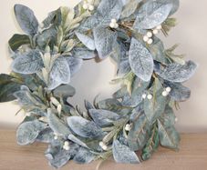 Frosted wreath 50cm Christmas- NEW