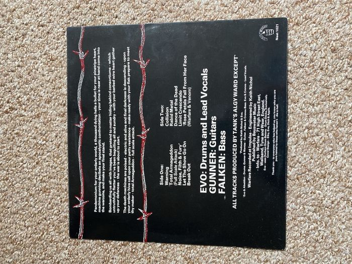 Warfare "Pure Filth" vinyl