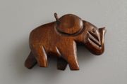 Tiny Carved Wooden Elephant