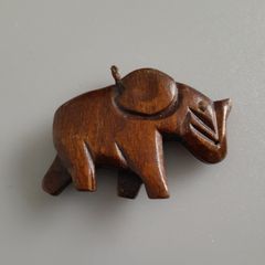 Tiny Carved Wooden Elephant
