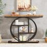 Narrow Console Table, 105 x 30 cm, Hallway Table with 4 Shelves Image 4
