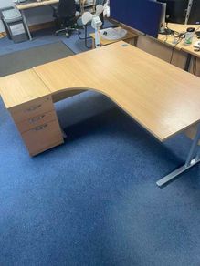 office desks, chairs and pedestals