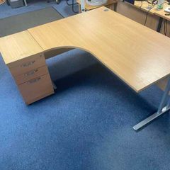 office desks, chairs and pedestals