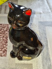 Vintage Ceramic Black Cat Made in Japan, 1950s, Postage Available or Collection