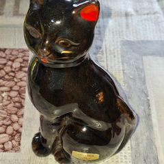 Vintage Ceramic Black Cat Made in Japan, 1950s, Postage Available or Collection