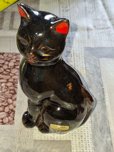 Vintage Ceramic Black Cat Made in Japan, 1950s, Postage Available or Collection