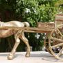 Horse Pulling a Carriage - Sculpture - figurine - statue - Vintage Solid Brass Image 5