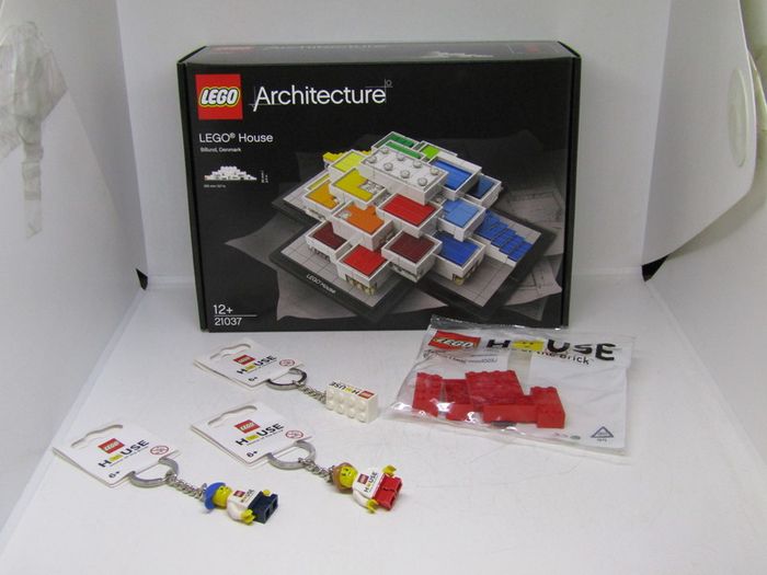 LEGO House Grand Opening Lot Includes Architecture House Billund 21037 All 3 Lego House Keychains And Lego House Polybag All New Factory Sealed Rare And Hard To Find Lot