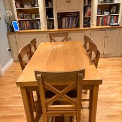 Oak kitchen table and chairs