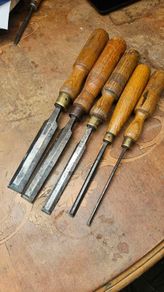 5 bevel edge chisels, Marples & Sorby