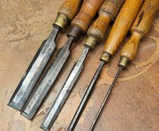 5 bevel edge chisels, Marples & Sorby