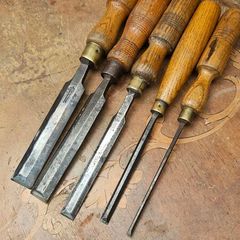 5 bevel edge chisels, Marples & Sorby
