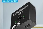 HDMI-Compatible Splitter 4K Switch KVM Bi-Direction 1x2/2x1 HDMI-compatible Switcher 2 in1 Out for PS4/3 TV Box Switcher Adapter