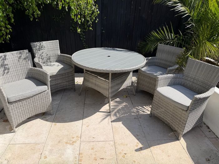 Rattan 4 seater table set