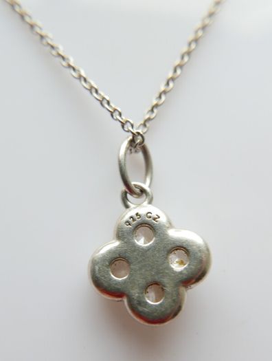 Vintage 925 Sterling Silver Pendant Necklace length 18" - 4g