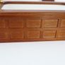 Vintage Victorian style wood panelled doll's house bathroom furniture Image 6