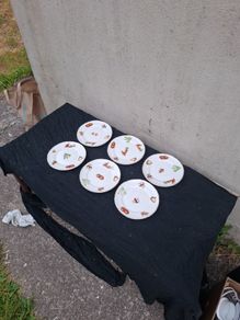 6 vintage vegetables sides plates postage possible