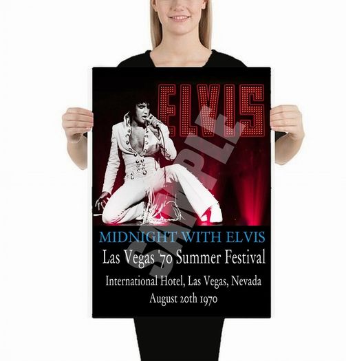 Elvis Presley Las Vegas 1970 Poster Reproduction A2 Size