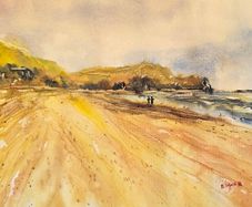 tramore beach watercolour