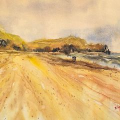 tramore beach watercolour