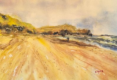 tramore beach watercolour
