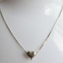 Vintage 925 Sterling Silver heart pendant necklace, length 16" - 2.0g Image 2