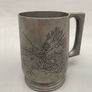 19th Century Chinese Pewter Engraved Dragon Mug - Marked Image 3