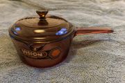 Vintage Vision De Corning Glass Ceramic Lidded Saucepan