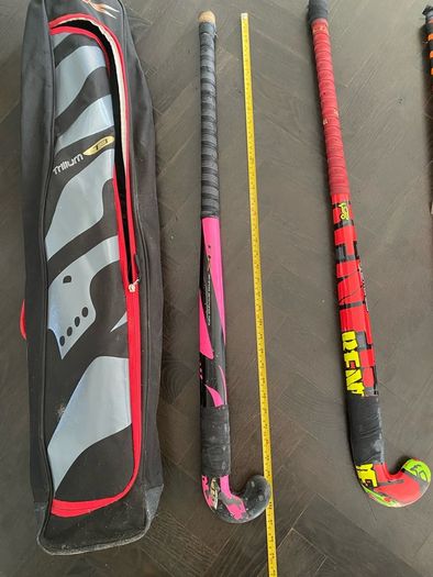 Hockey sticks;  bags & shin guards
