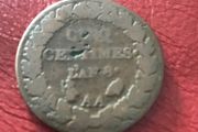 French 5 Centimes coin -Dupre series -L'AN 8