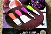 Brand New Taylor's Eye Witness Slate Cheese Board and Knife Set