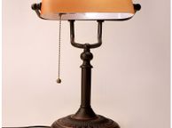 main image for ad BRAND NEW Retro vintage frosted amber glass shade decor table lamp
