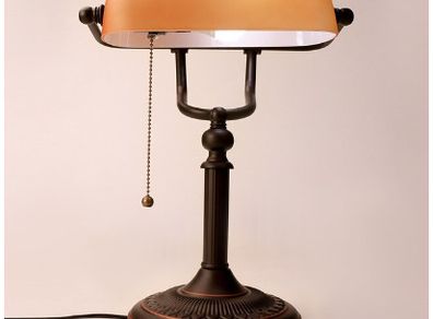 BRAND NEW Retro vintage frosted amber glass shade decor table lamp