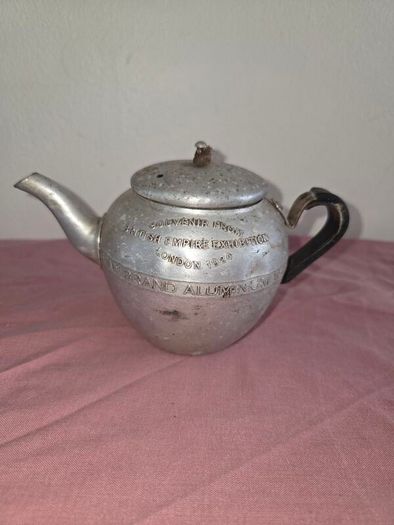 Antique Souvenir from British Empire Exhibition London 1924 Swan Brand Teapot