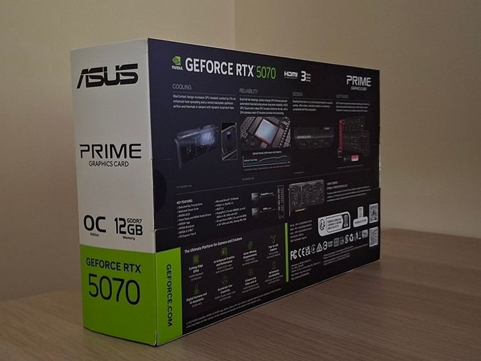 Asus Prime GeForce RTX 5070 OC 12GB 192-Bit GDDR7 PCI Express 5.0 DLSS 4.0 Graphics Car