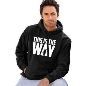 This is the Way Star Hoodie Vintage Bounty Hunter Wars Sweatshirt Hood Pullover Gunfighter Bobba Fett Galaxy Far Away New Republic