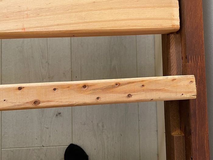 Solid wood bed