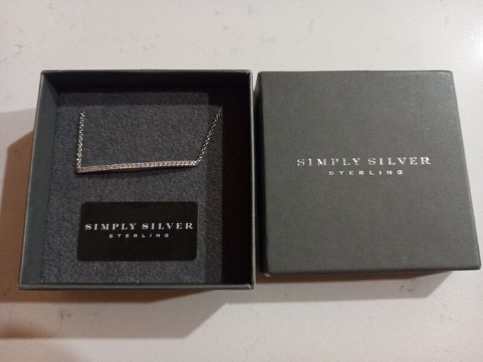 Simply Silver Sterling Silver 925 Cubic Zirconia Bracelet NEW with Box & Tags