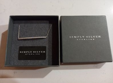 Simply Silver Sterling Silver 925 Cubic Zirconia Bracelet NEW with Box & Tags