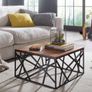 Luxury Sheesham Wood Coffee Table Modern Square Coffee Table. Image 2