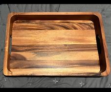 Acacia Wood chopping Cutting Board tray with Handles