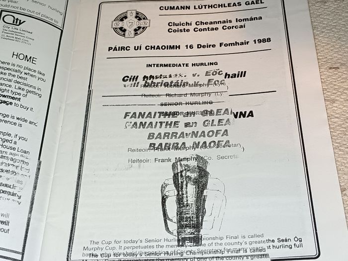 Rare 1988 Gaa programme For Sale Here