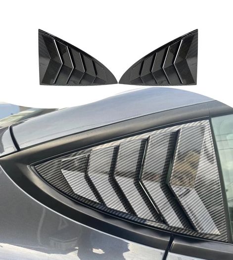 Tesla Model 3 Rear Side Window Cover Louver Sport Style 2017-2026 Accessories