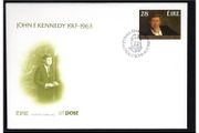 1988 Ireland 25th Death Anniversary of the US President John Fitzgerald Kennedy (JFK) Commemorative Stamp First Day Cover (FDC)