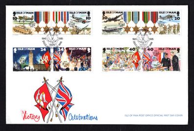 1995 Isle of Man 50th Anniversary of End of Second World War (VE Day) Commemorative Stamps First Day Cover (FDC)