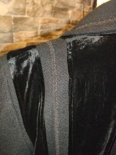 Noa Noa Copenhagen Black velvet button overcoat UK 10 to 12 Postage included