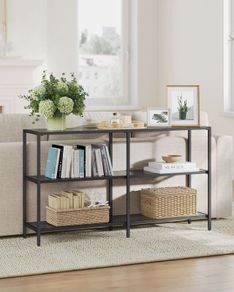 New Tempered Glass Console Table (BLACK) - FREE P&P