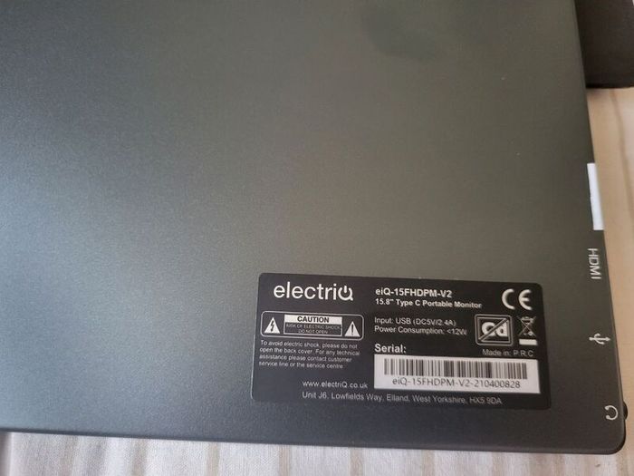 New portable monitor 15.8 inch