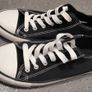 Black Canvas Low Trainers size 8 Image 2